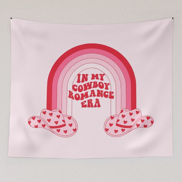 Item preview, In my cowboy romance era. Pink Cowboy hats with rainbow.  designed and sold by CoCoArt-Ua.