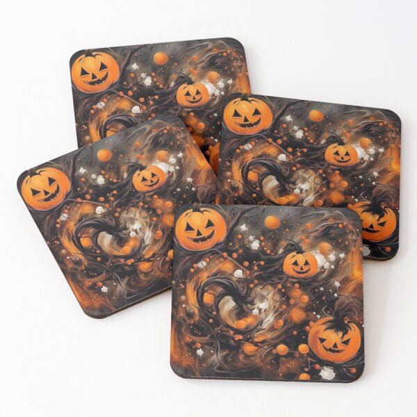 Item preview, Halloween pumpkins abstract art designed and sold by JackFreestone.