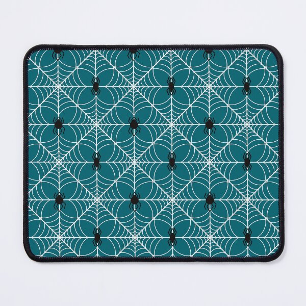 Item preview, Geometric Spiderweb Pattern On Teal Background designed and sold by Julia Sol.