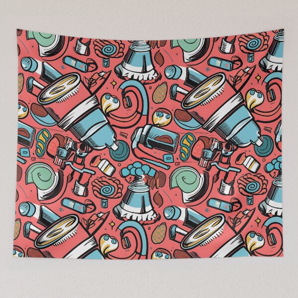 Item preview, seamless pattern telescope designed and sold by deviatepolo.