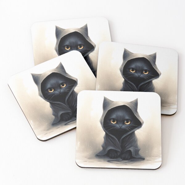 Item preview, Black Kitten in Hood Halloween  designed and sold by redstar19.