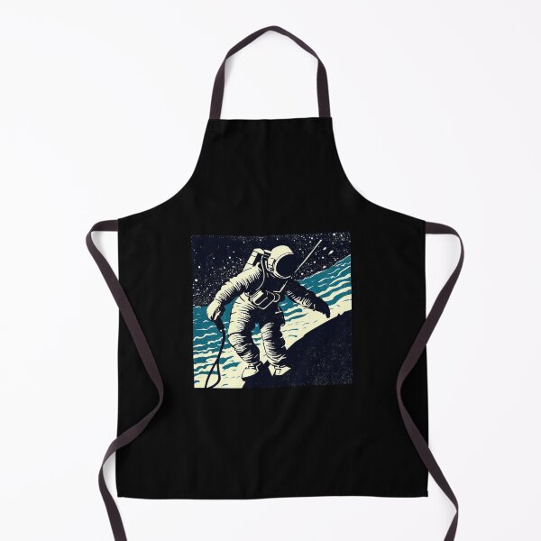 Item preview, SF - Astronaut on Spacewalk Woodcut 2 designed and sold by CrankyOldDude.