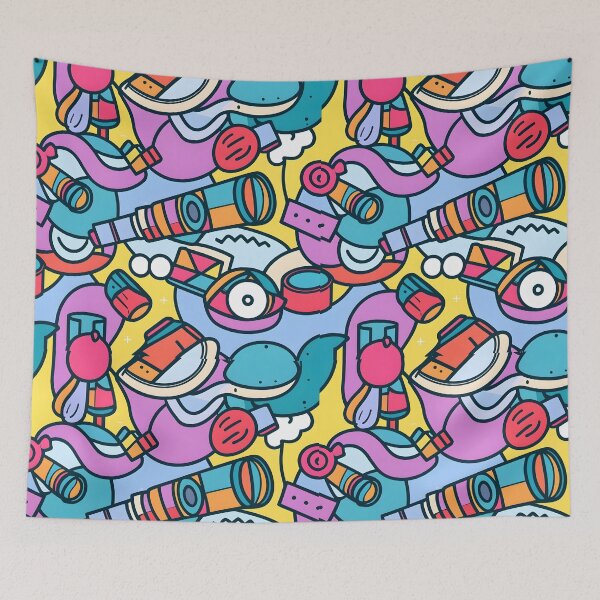 Item preview, seamless pattern telescope designed and sold by deviatepolo.