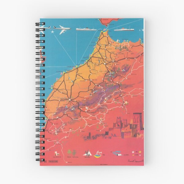 Item preview, Vintage Morocco Map Vintage Pictorial Map of Morocco Travel Art designed and sold by cutesy.