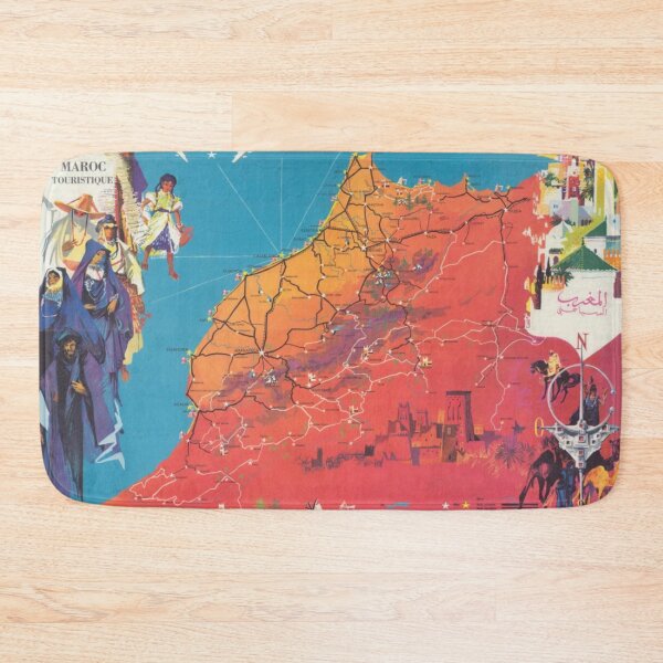 Item preview, Vintage Morocco Map Vintage Pictorial Map of Morocco Travel Art designed and sold by cutesy.