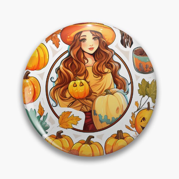 Item preview, Manga Halloween Pumpkin Witch Girl designed and sold by TheDigitalAnvil.