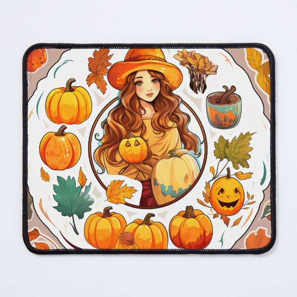 Item preview, Manga Halloween Pumpkin Witch Girl designed and sold by TheDigitalAnvil.
