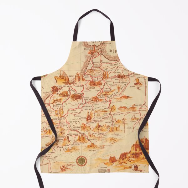 Item preview, Vintage Morocco Map Vintage Map of Morocco Travel Art designed and sold by cutesy.