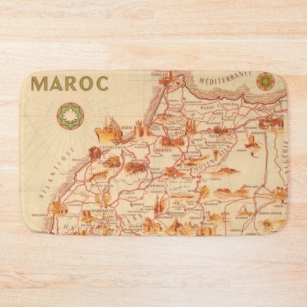 Item preview, Vintage Morocco Map Vintage Map of Morocco Travel Art designed and sold by cutesy.