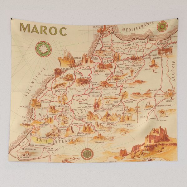 Item preview, Vintage Morocco Map Vintage Map of Morocco Travel Art designed and sold by cutesy.