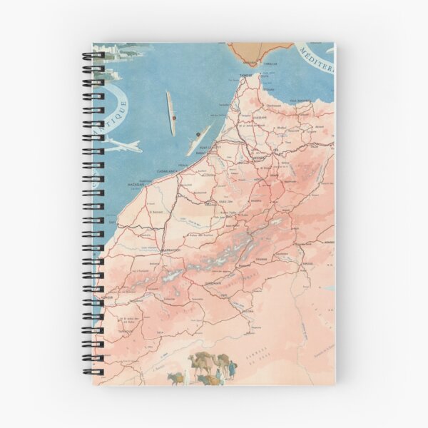 Item preview, Vintage Morocco Map Vintage Pictorial Map of Morocco Travel Art designed and sold by cutesy.