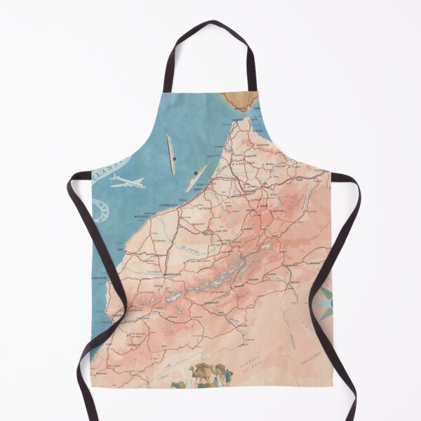 Item preview, Vintage Morocco Map Vintage Pictorial Map of Morocco Travel Art designed and sold by cutesy.