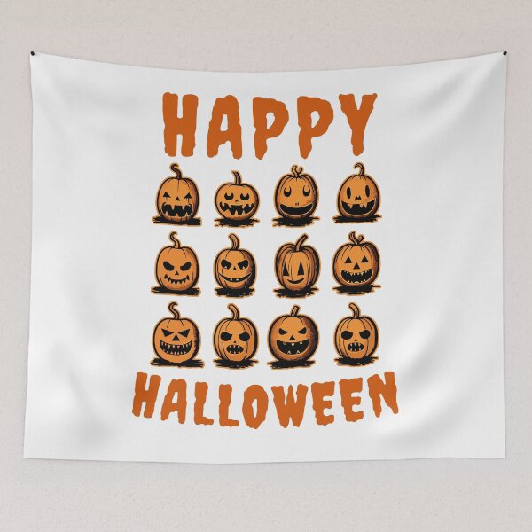 Item preview, Happy Halloween - pumpkin faces  designed and sold by Loffartdesign.