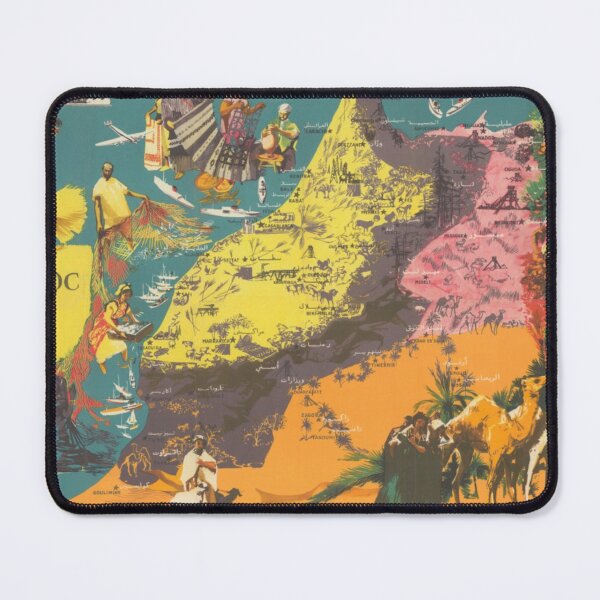 Item preview, Vintage Morocco Map Vintage Pictorial Map of Morocco Travel Art designed and sold by cutesy.