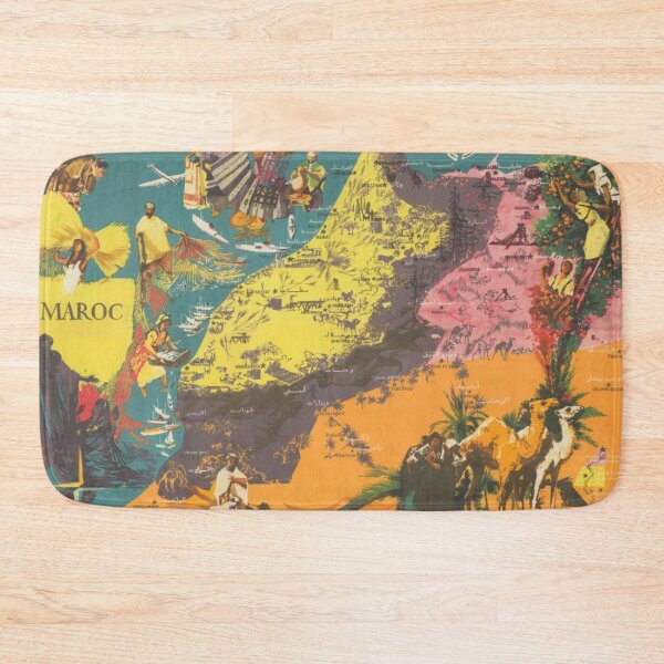 Item preview, Vintage Morocco Map Vintage Pictorial Map of Morocco Travel Art designed and sold by cutesy.