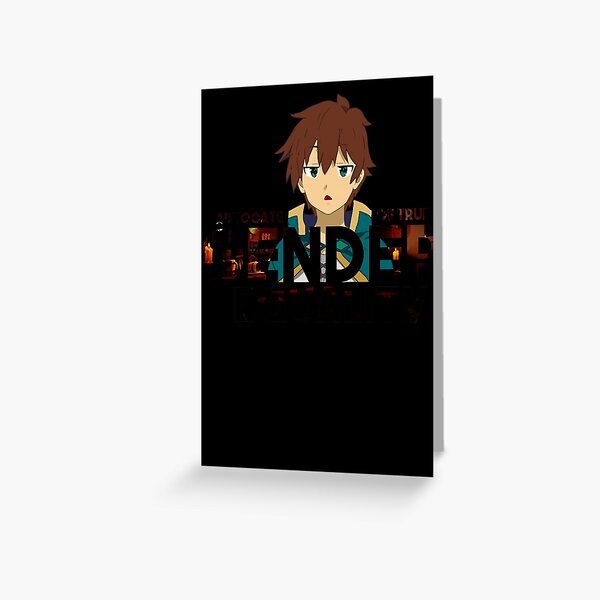 konsouba-Kono Subarashii Sekai ni Shukufuku wo-satou kazuma-sato kazuma  Greeting Card by WELCOMEVERYBODY