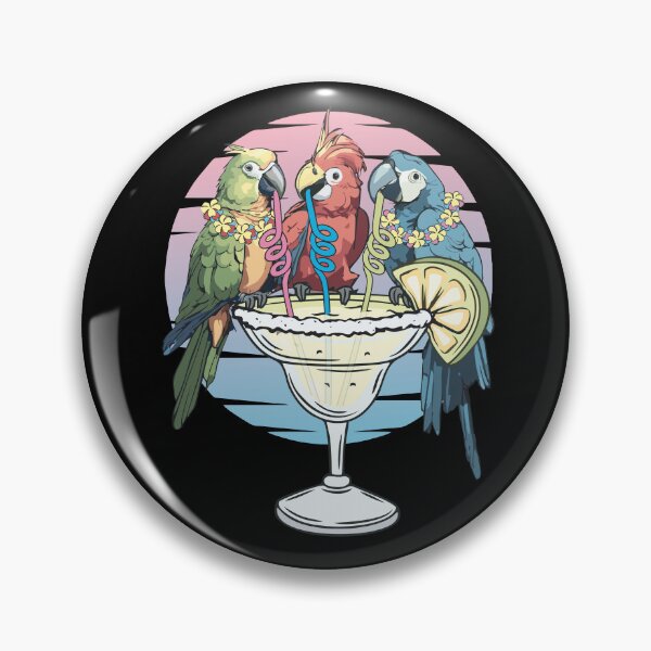 Item preview, Parrots Drinking Margarita Summer Vacation Birds Hawaii Cute designed and sold by alenaz.