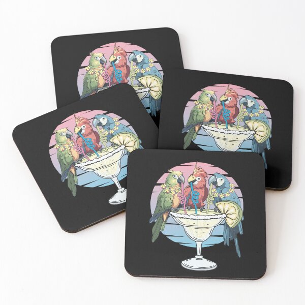 Item preview, Parrots Drinking Margarita Summer Vacation Birds Hawaii Cute designed and sold by alenaz.