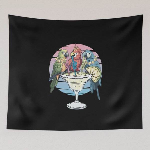 Item preview, Parrots Drinking Margarita Summer Vacation Birds Hawaii Cute designed and sold by alenaz.