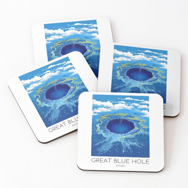 Item preview, A Pop Art Travel Print of the Great Blue Hole - Belize  designed and sold by StudioRedKoala.