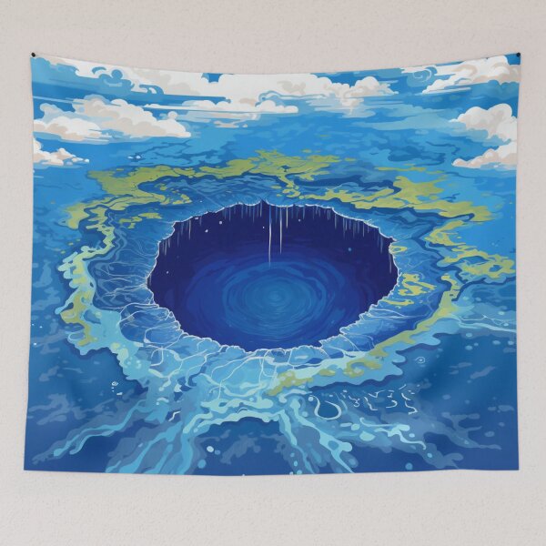 Item preview, A Pop Art Travel Print of the Great Blue Hole - Belize  designed and sold by StudioRedKoala.