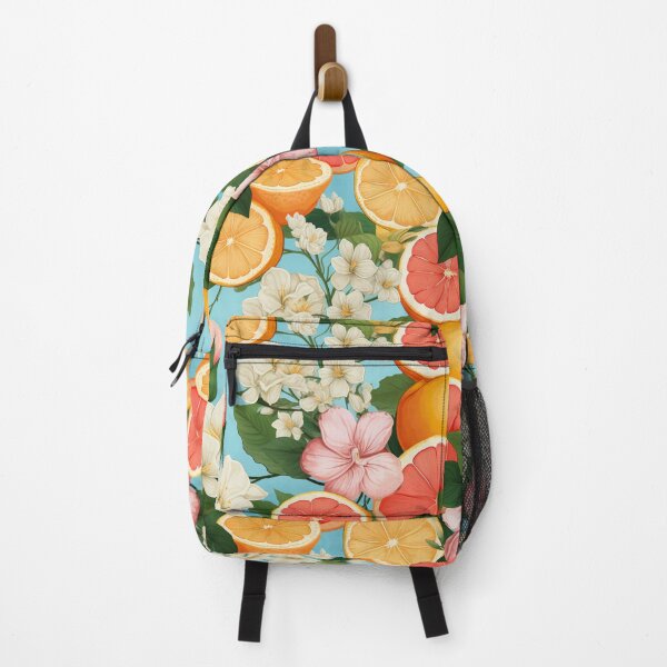 Item preview, Orange blossom in fresh pink orange green and blue colors designed and sold by bigmoments.