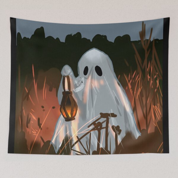 Item preview, Halloween Ghost At Night with Lantern designed and sold by PreeTee1.