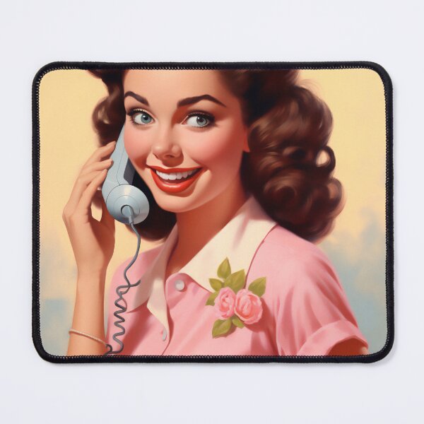 Item preview, Vintage advertising from the sixties of a girl on the phone designed and sold by GoldenTimesCafe.