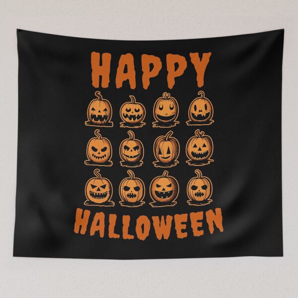 Item preview, Happy Halloween -Halloween pumpkin faces  designed and sold by Loffartdesign.