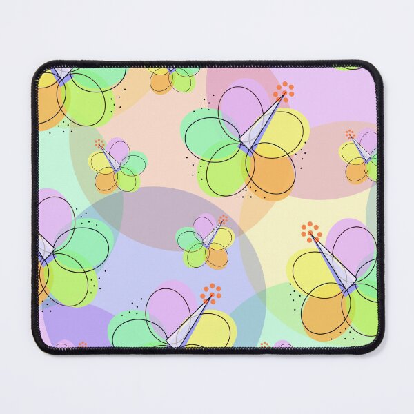 Item preview, Hibiscus on Multicolor Pastel Background designed and sold by SideDishDesign.
