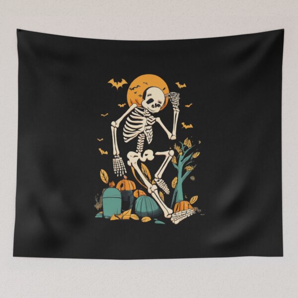 Item preview, Halloween Skeleton Delight | Spooky T-Shirt & stickers Collection designed and sold by ArtsyElegance4U ⭐⭐⭐⭐⭐.