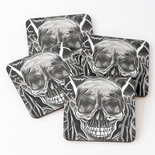 Item preview, Halloween skull with bats designed and sold by JackFreestone.