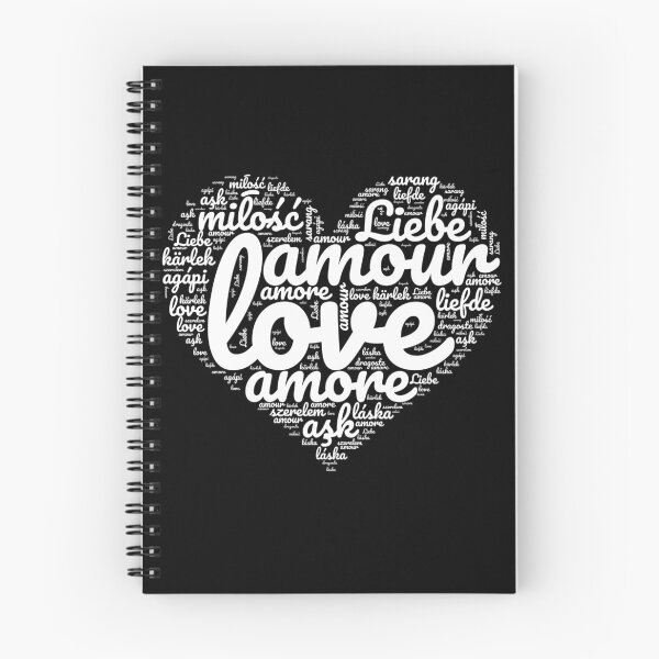 Item preview, Love in Every Language - Black & White Heart designed and sold by MyDearWorld.