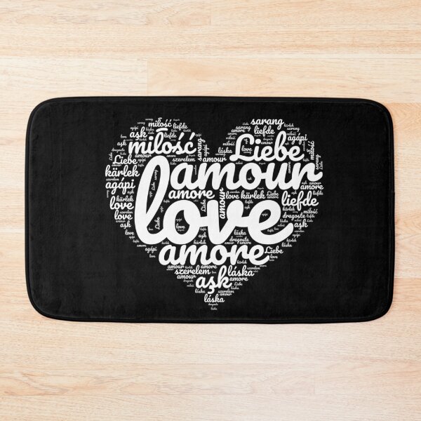 Item preview, Love in Every Language - Black & White Heart designed and sold by MyDearWorld.
