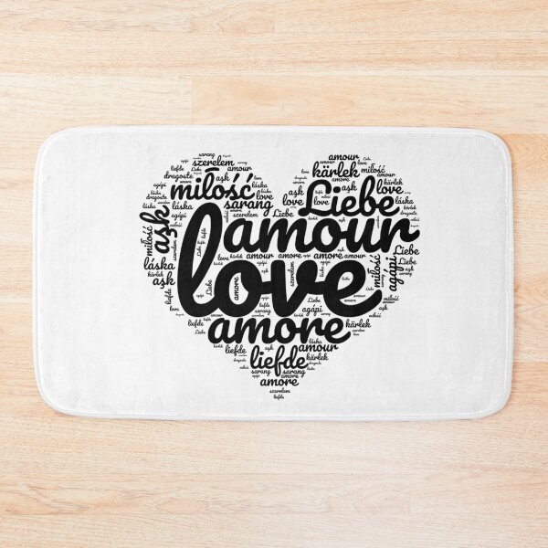 Item preview, Love in Every Language - White & Black Heart designed and sold by MyDearWorld.