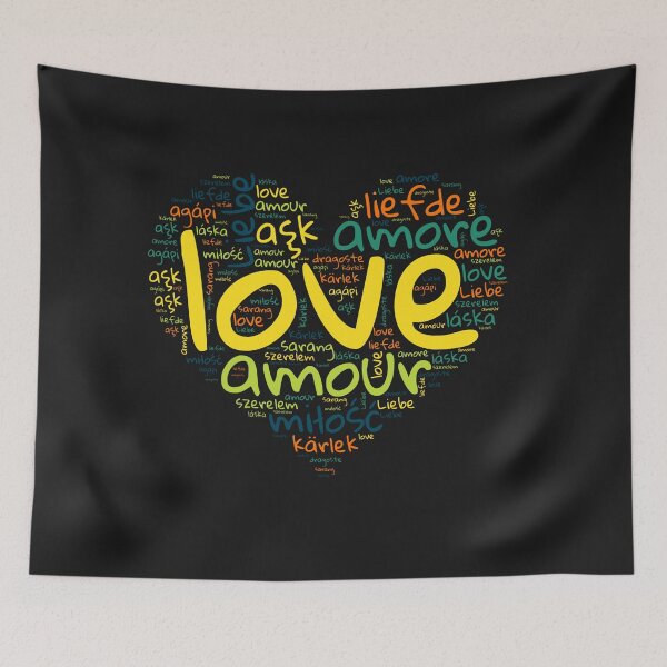 Item preview, Love in Every Language - Yellow and More Heart designed and sold by MyDearWorld.