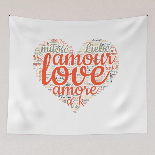 Item preview, Love in Every Language - Red Heart designed and sold by MyDearWorld.