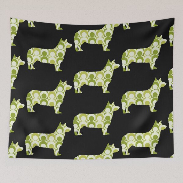 Item preview, Swedish Vallhund Bobtail in Retro pattern designed and sold by ODINDISA.