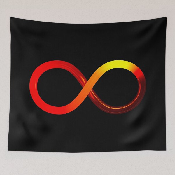 Item preview, Infinity infinity symbol red orange yellow designed and sold by lathspell.