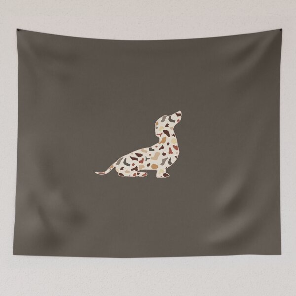 Item preview, Sitting Dachshund, Dapple Dachshund, dachshund in a military pattern designed and sold by VELLTOdesign.