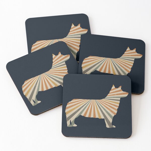 Item preview, Swedish Vallhund Bobtail in Retro pattern designed and sold by ODINDISA.