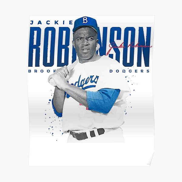 Jackie Robinson Baseball Number 42 Honoring Baseball Barrier Breaker   Poster for Sale by prohockeylabs