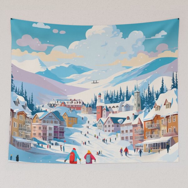 Item preview, A Pop Art Travel Print of Mont Tremblant - Canada  designed and sold by StudioRedKoala.