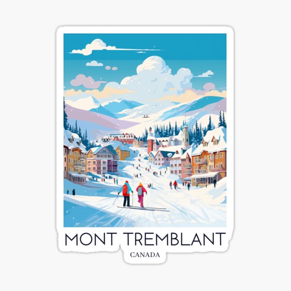 Item preview, A Pop Art Travel Print of Mont Tremblant - Canada  designed and sold by StudioRedKoala.