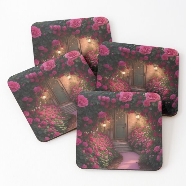 Item preview, The door through pink roses. designed and sold by PatDoArt.