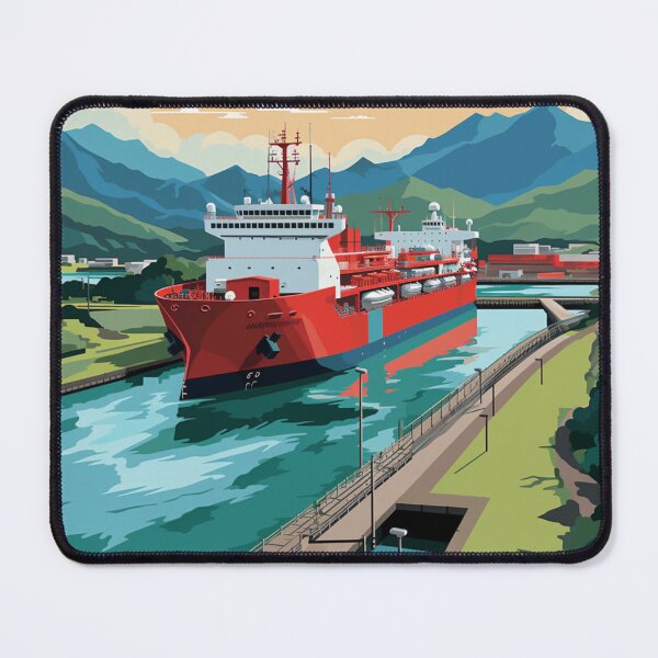 Item preview, A Pop Art Travel Print of the Panama Canal - Panama  designed and sold by StudioRedKoala.