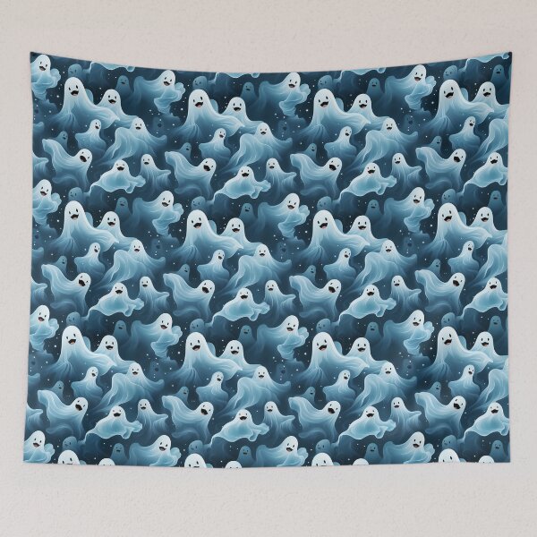 Item preview, flying ghosts - halloween pattern  designed and sold by Loffartdesign.