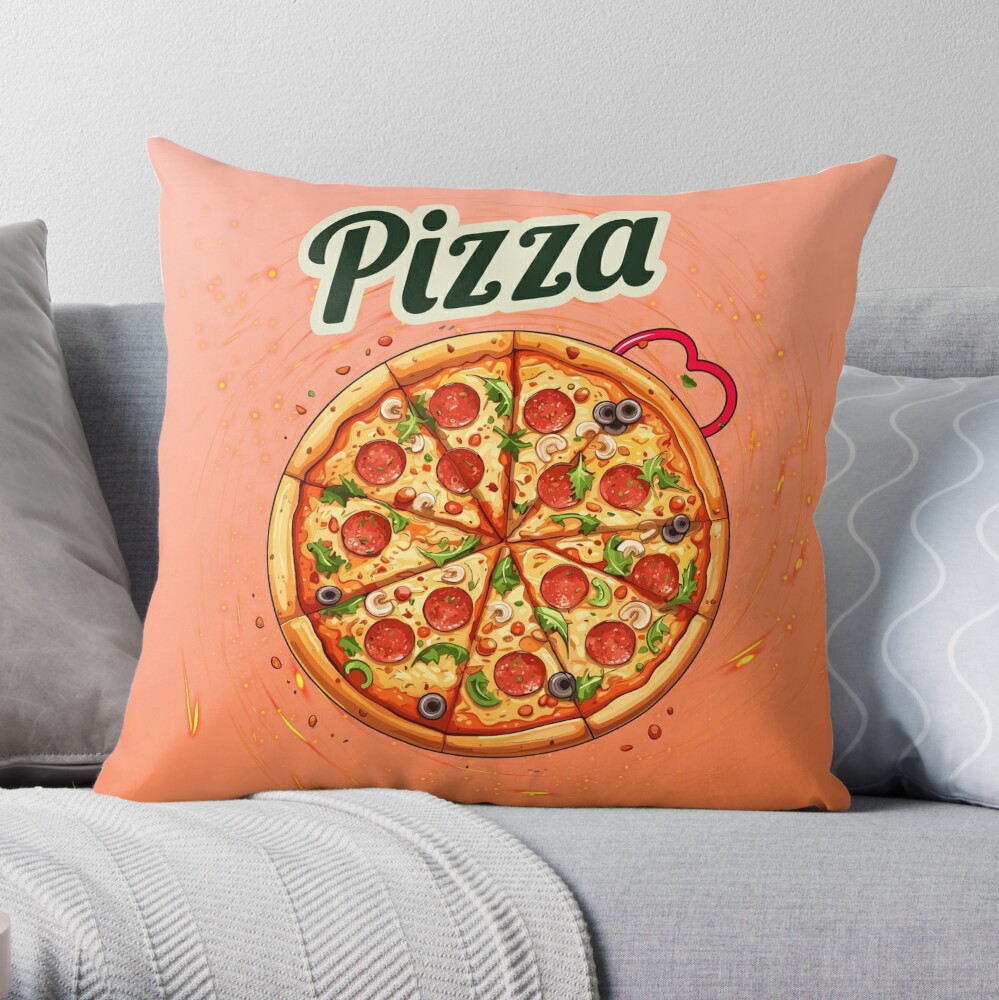 Pizza shaped clearance pillow