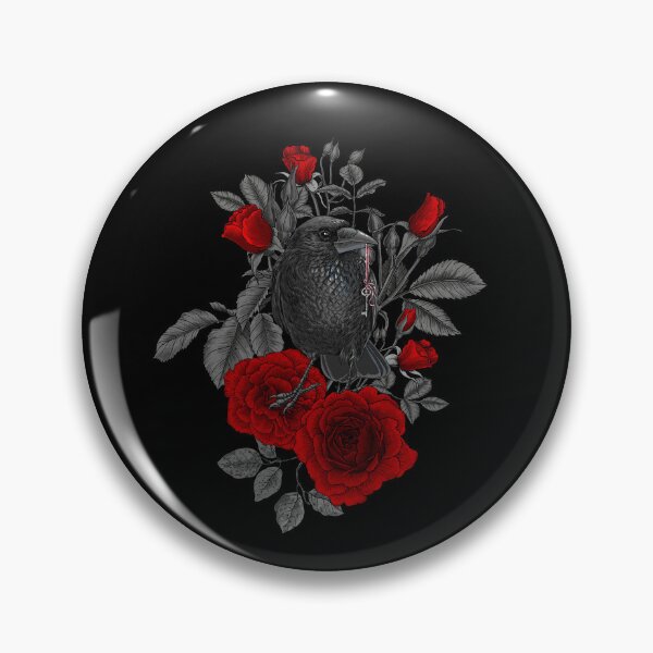 Item preview, Raven with the key and roses designed and sold by Katerina Mitkova Kirilova.