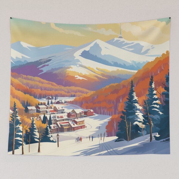 Item preview, A Pop Art Travel Print of Mont Tremblant - Canada  designed and sold by StudioRedKoala.